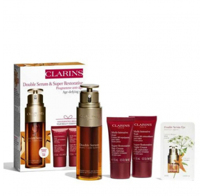 Clarins coffret double serum et super restorative jour et nuit